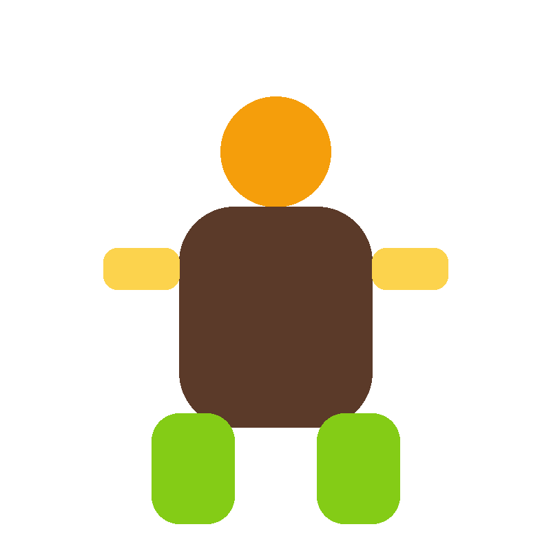 Stretching character illustration